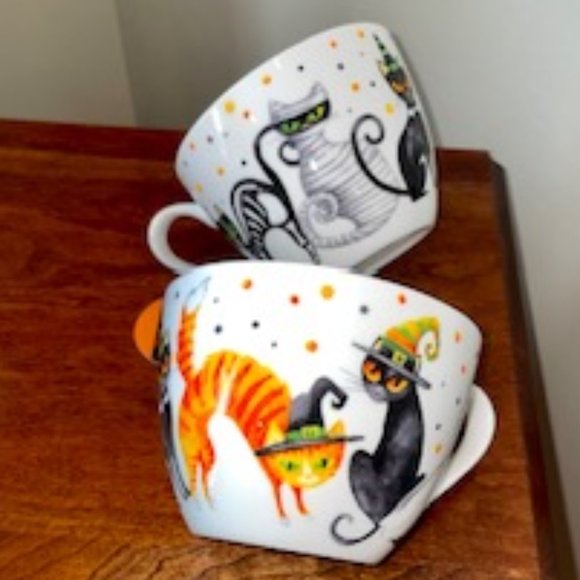 NWT 2 Happy Halloween Cat Mugs. - Picture 12 of 12
